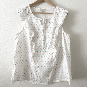 ModCloth White Ruffle Sleeveless Top Size 1X